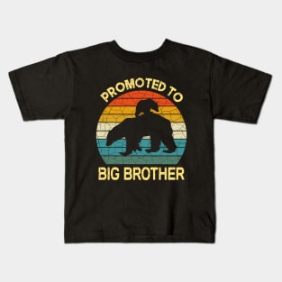 Promoted to big brother Bear Gift, baby birthday Kids T-Shirt